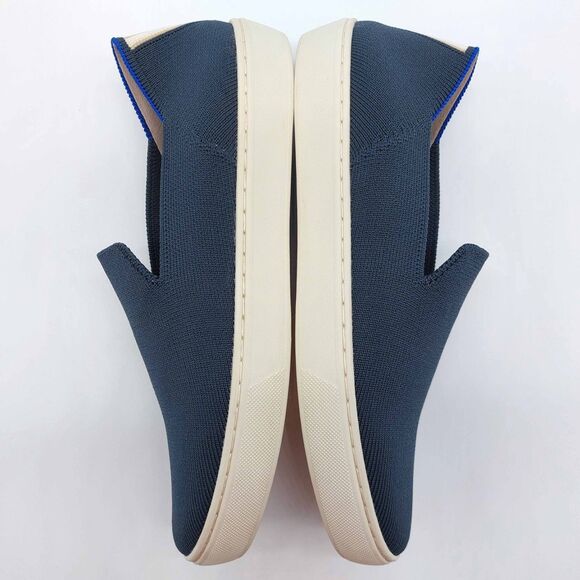 Rothy’s The Driver Sz 8.5 Navy Blue Knit Slip-On Sneakers Washable Eco-Friendly - Picture 8 of 12